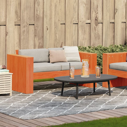 Divano Giardino 2 Posti Marrone Cera 134x60x62 cm Massello Pino | homemem39