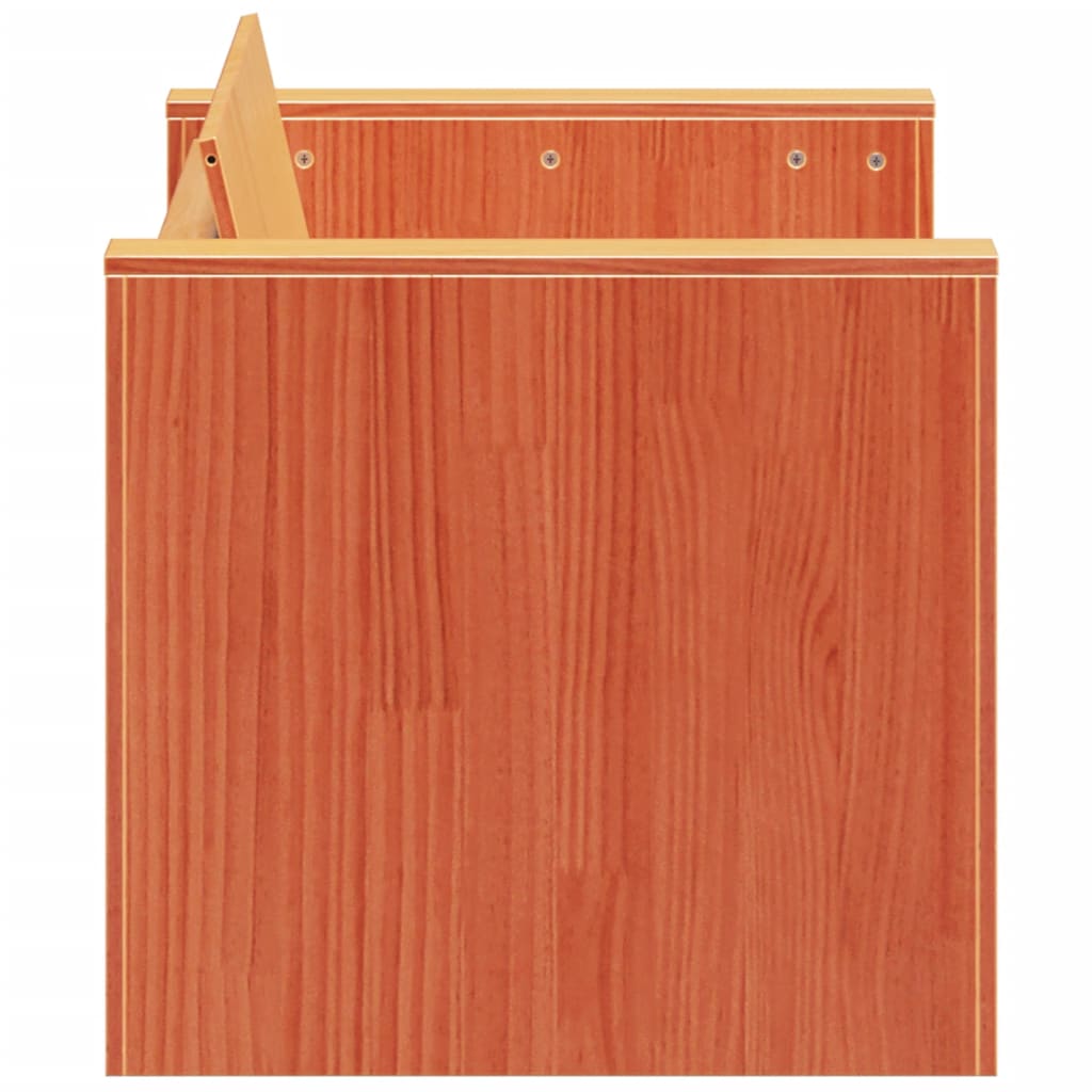 Divano Giardino 2 Posti Marrone Cera 134x60x62 cm Massello Pino | homemem39