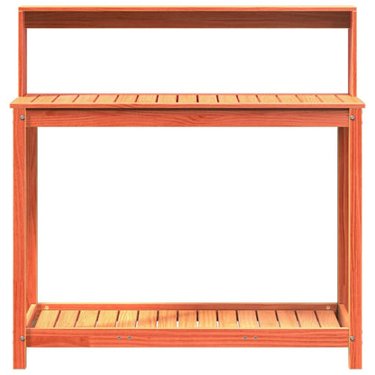 Tavolo Invaso con Ripiani Marrone 108x50x109,5 cm Massello Pino