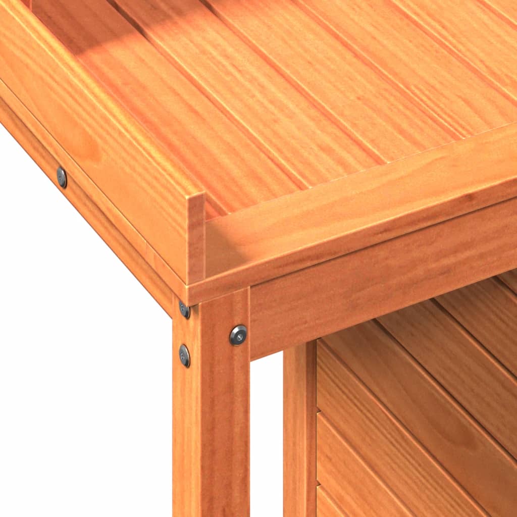 Tavolo Invaso con Ripiani Marrone 82,5x50x109,5cm Massello Pino - homemem39