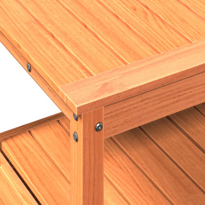 Tavolo Invaso con Ripiani Marrone 82,5x45x81 cm Massello Pino