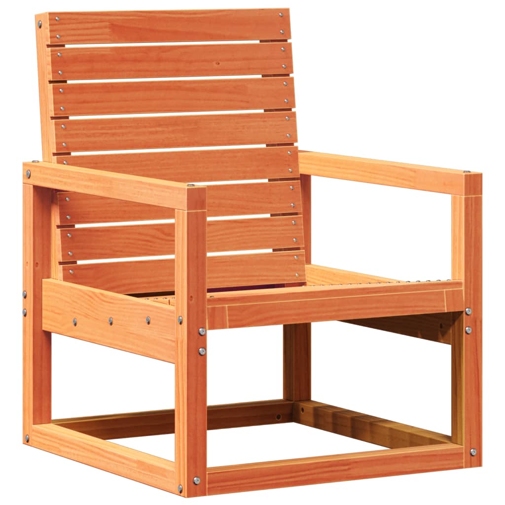 Sedia da Giardino Marrone Cera 57,5x63x76cm Legno Massello Pino - homemem39