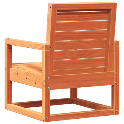 Sedia da Giardino Marrone Cera 57,5x63x76cm Legno Massello Pino - homemem39
