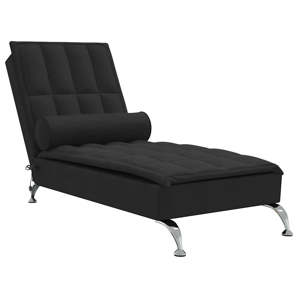 Chaise Longue Massaggi con Capezzale Nero in Tessuto - homemem39