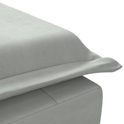 Chaise Longue Massaggi Cuscino a Rullo Grigio Chiaro in Velluto - homemem39