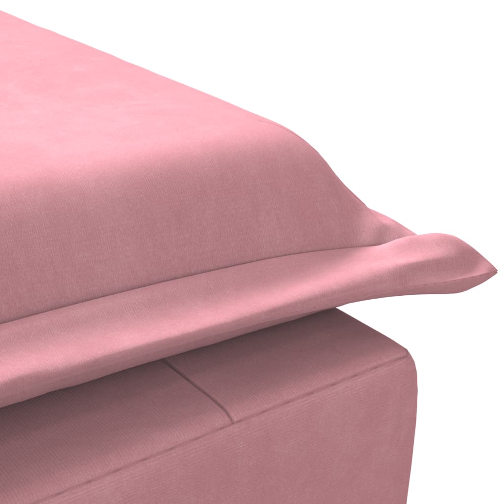 Chaise Longue Massaggi con Cuscino Rosa in Velluto - homemem39