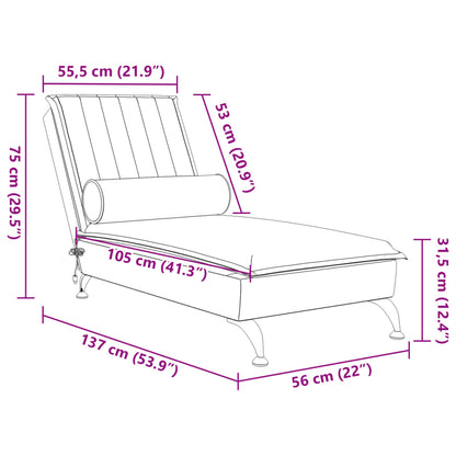 Chaise Longue Massaggi con Capezzale Verde Scuro in Velluto - homemem39