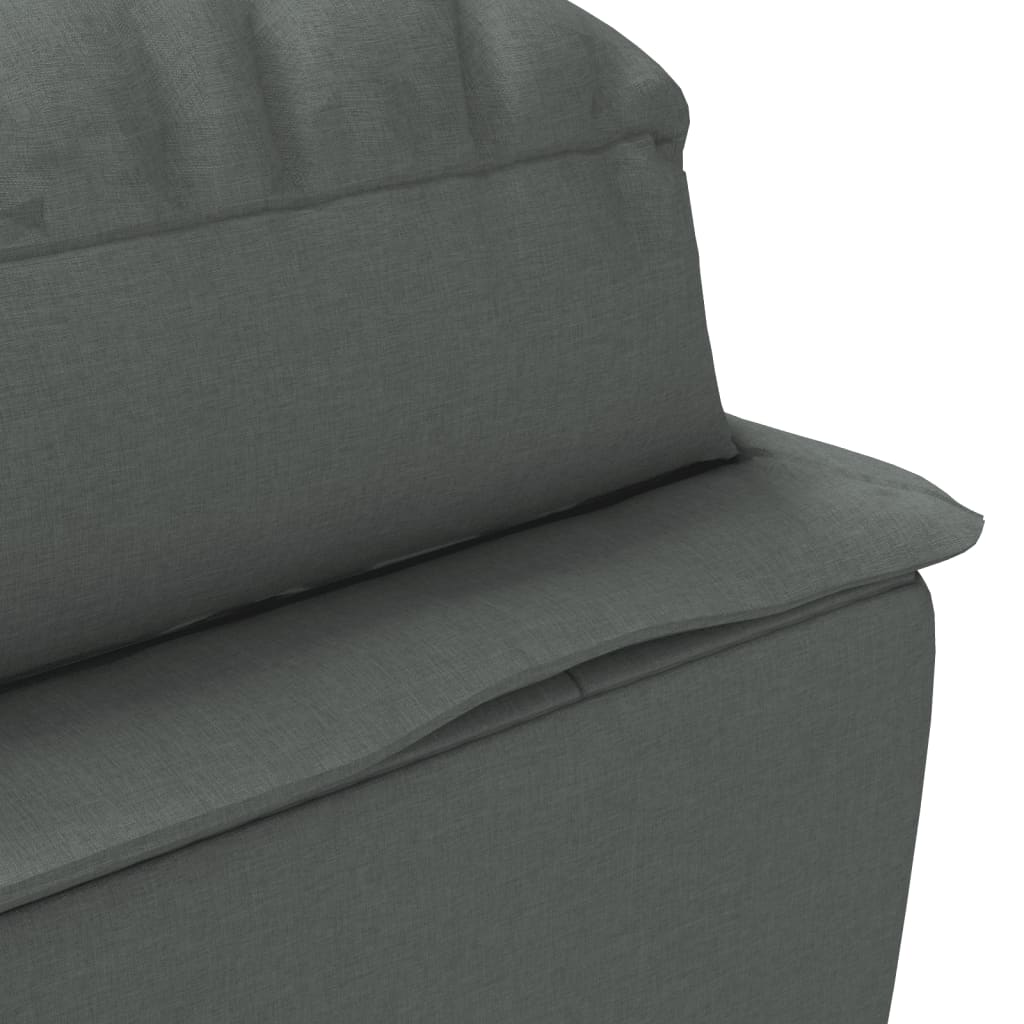 Chaise Longue con Cuscini Grigio Scuro in Tessuto - homemem39