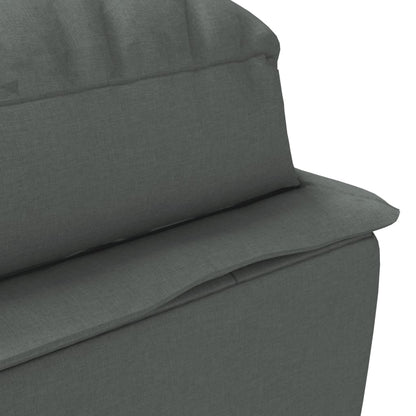 Chaise Longue con Cuscini Grigio Scuro in Tessuto - homemem39