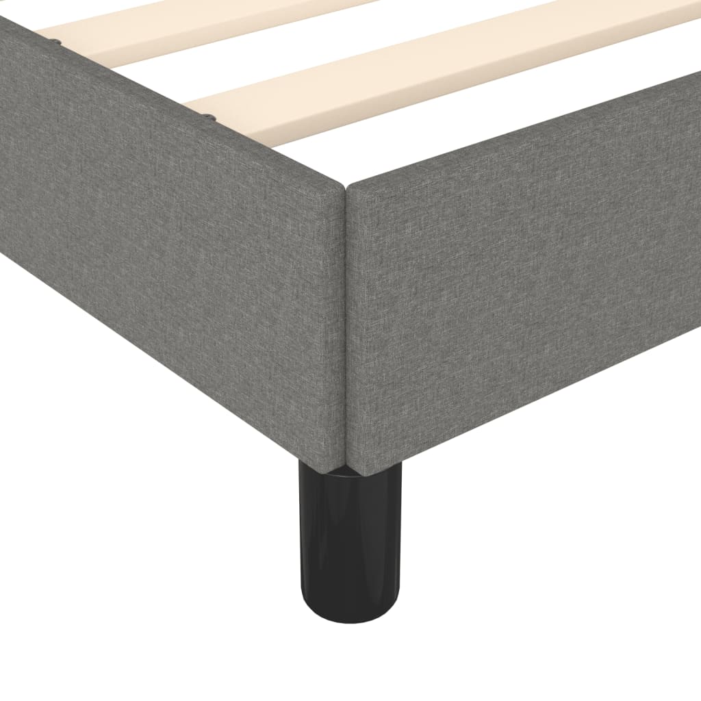 Giroletto senza Materasso Grigio Scuro 120x190 cm in Tessuto