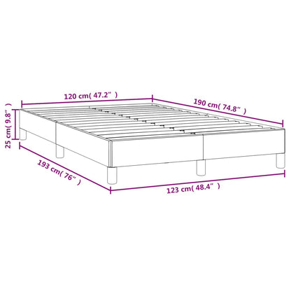 Giroletto senza Materasso Grigio Scuro 120x190 cm in Tessuto