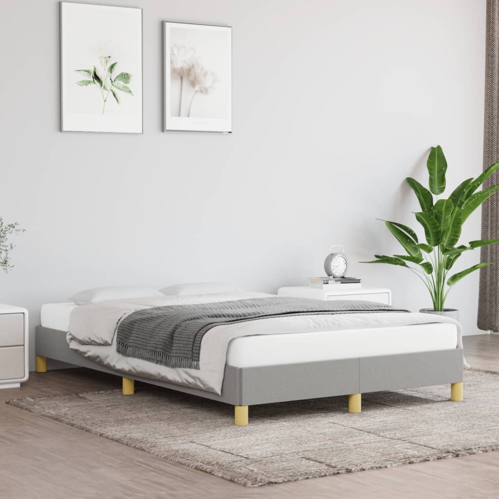 Giroletto senza Materasso Grigio Chiaro 120x190 cm in Tessuto