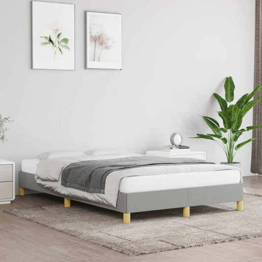 Giroletto senza Materasso Grigio Chiaro 120x190 cm in Tessuto