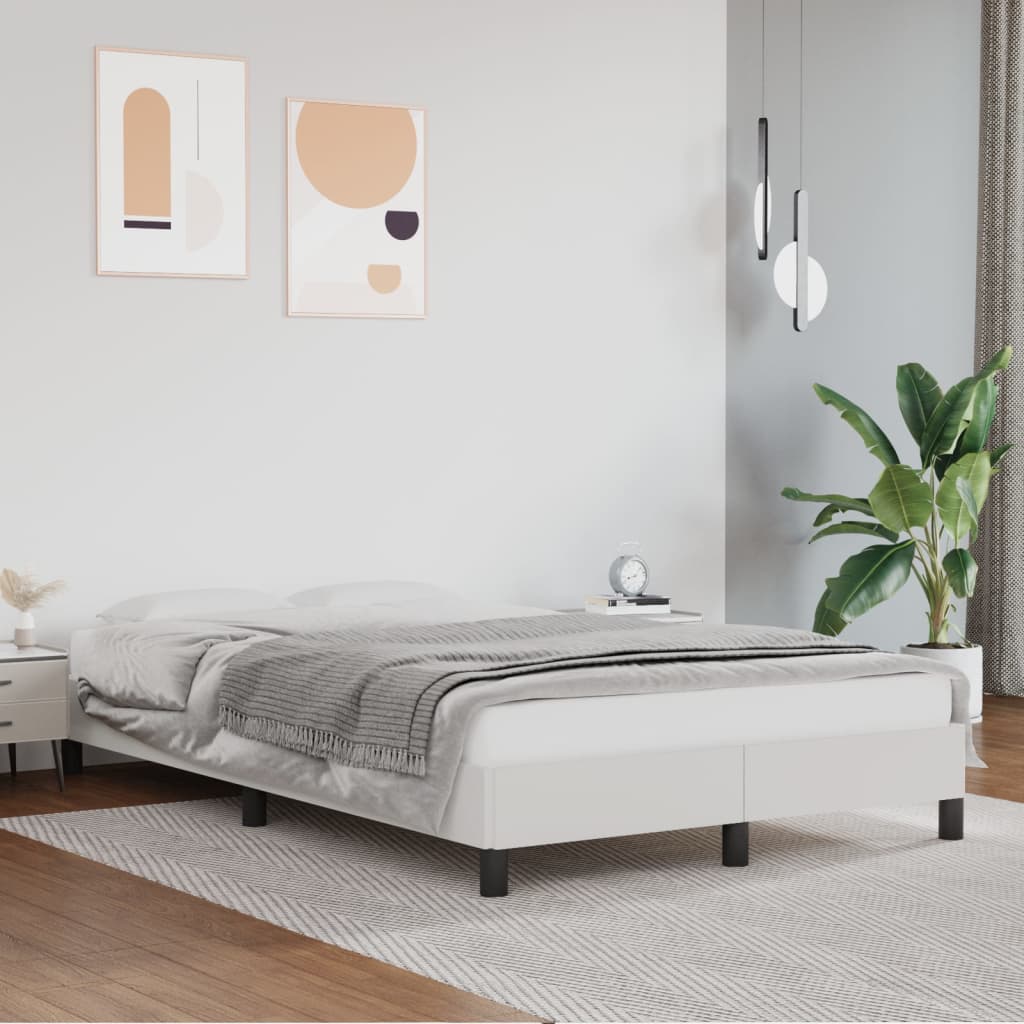 Giroletto senza Materasso Bianco 120x190 cm Similpelle | homemem39