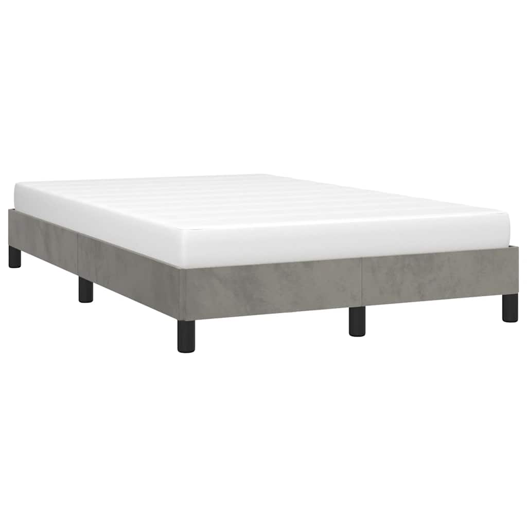Giroletto senza Materasso Grigio Chiaro 120x190 cm Velluto