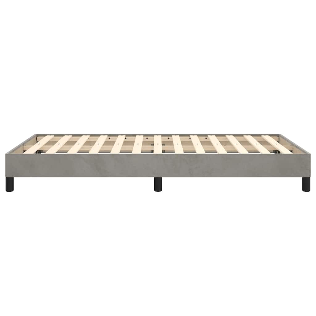 Giroletto senza Materasso Grigio Chiaro 120x190 cm Velluto