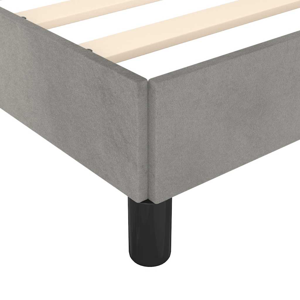 Giroletto senza Materasso Grigio Chiaro 120x190 cm Velluto