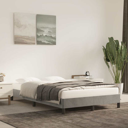 Giroletto senza Materasso Grigio Chiaro 120x190 cm Velluto