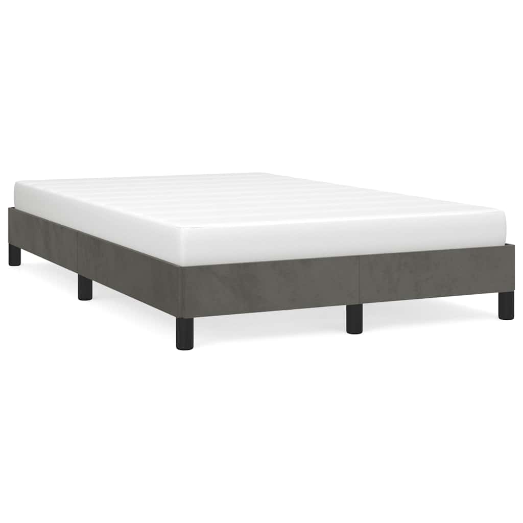 Giroletto senza Materasso Grigio Scuro 120x190 cm Velluto