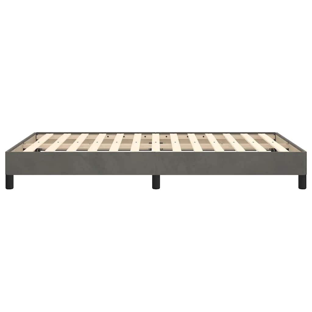 Giroletto senza Materasso Grigio Scuro 120x190 cm Velluto