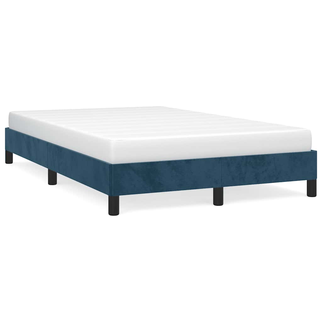 Giroletto senza Materasso Blu Scuro 120x190 cm Velluto
