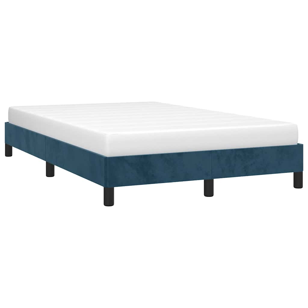 Giroletto senza Materasso Blu Scuro 120x190 cm Velluto