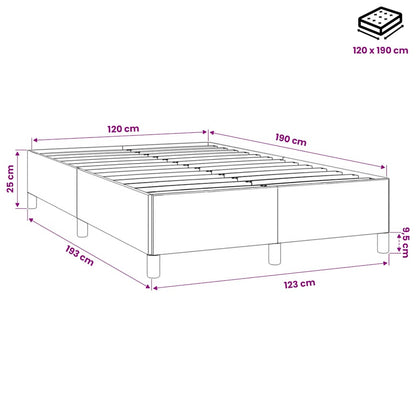 Giroletto senza Materasso Blu Scuro 120x190 cm Velluto