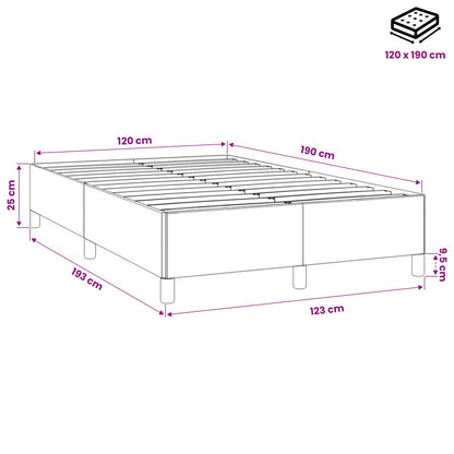 Giroletto senza Materasso Blu Scuro 120x190 cm Velluto