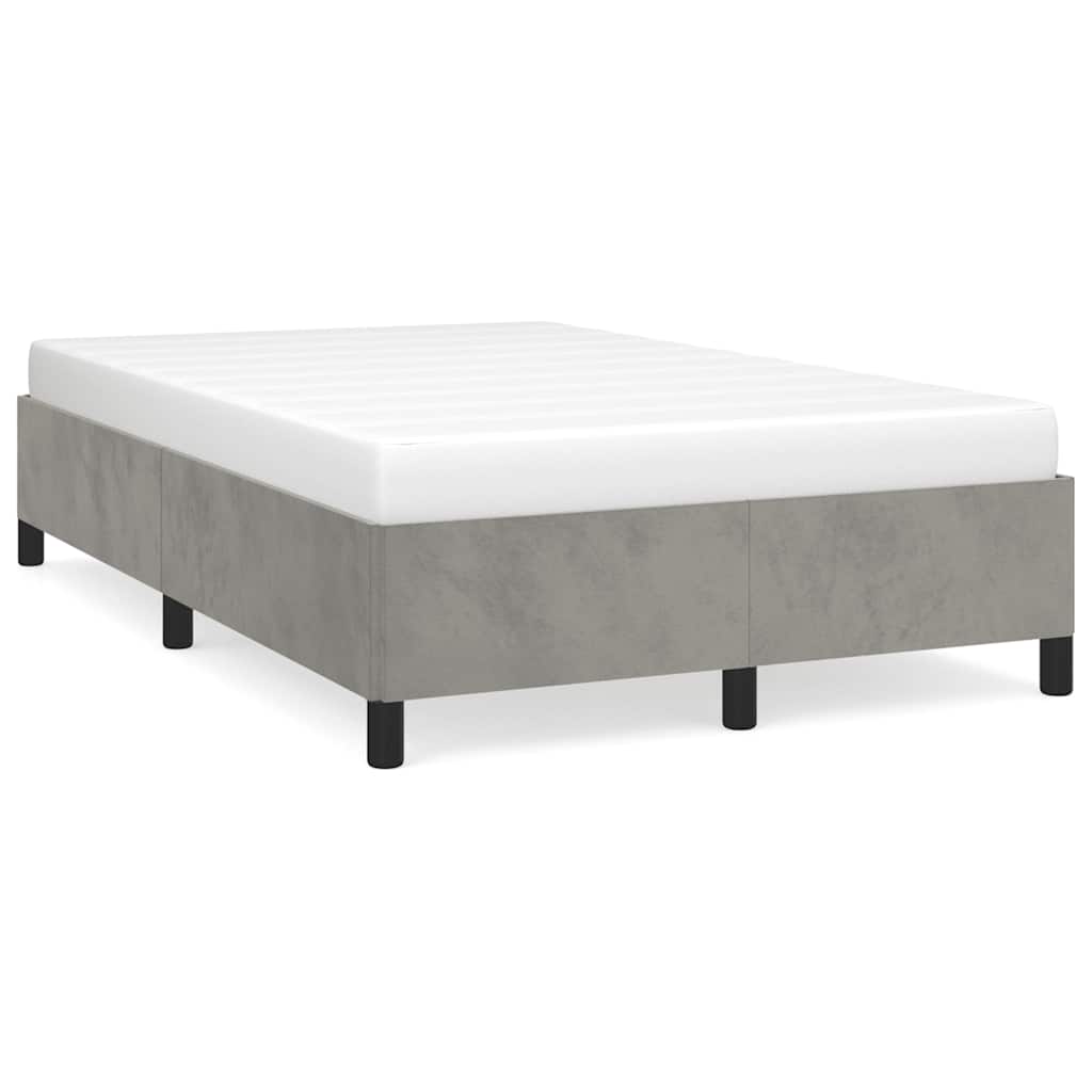 Giroletto senza Materasso Grigio Chiaro 120x190 cm Velluto