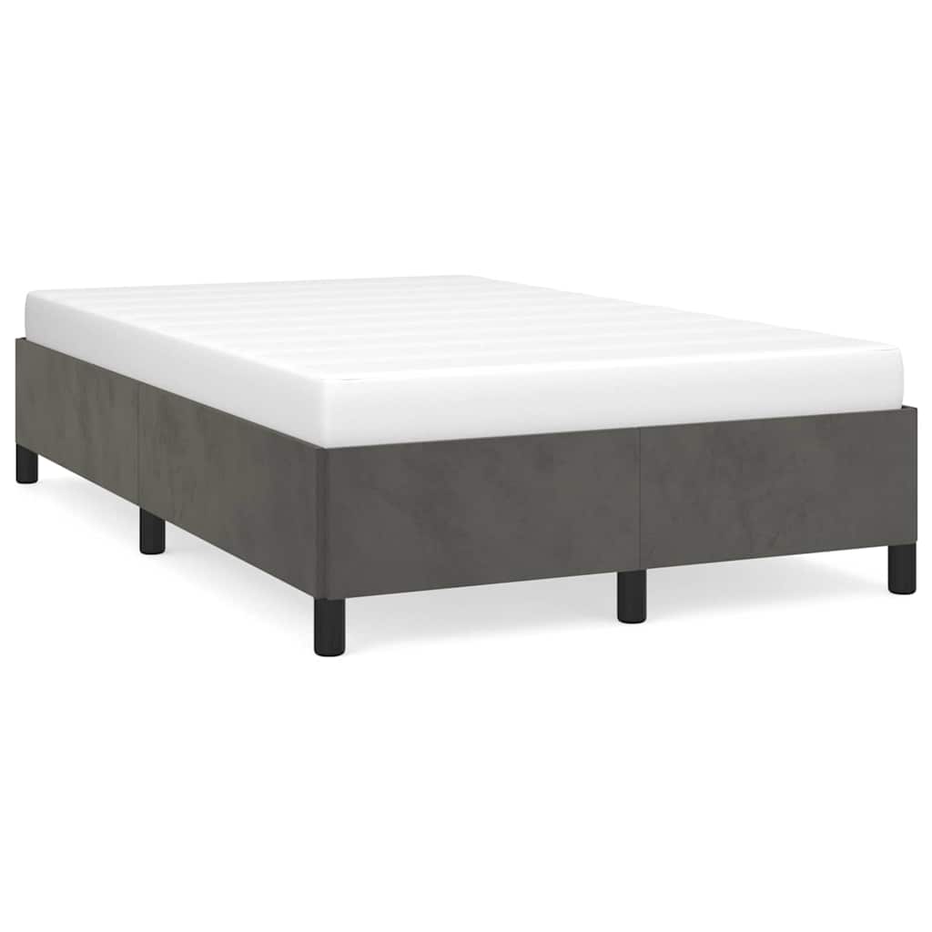 Giroletto senza Materasso Grigio Scuro 120x190 cm Velluto