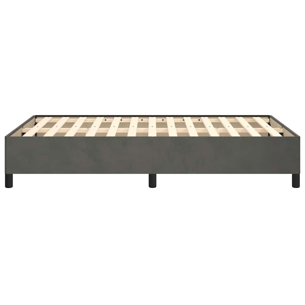 Giroletto senza Materasso Grigio Scuro 120x190 cm Velluto