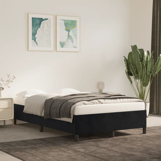 Giroletto senza Materasso Nero 120x190 cm Velluto