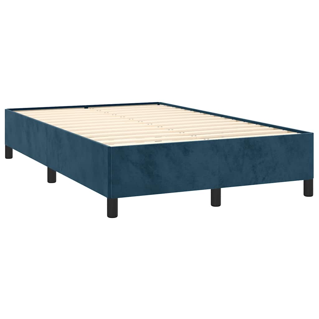 Giroletto senza Materasso Blu Scuro 120x190 cm Velluto