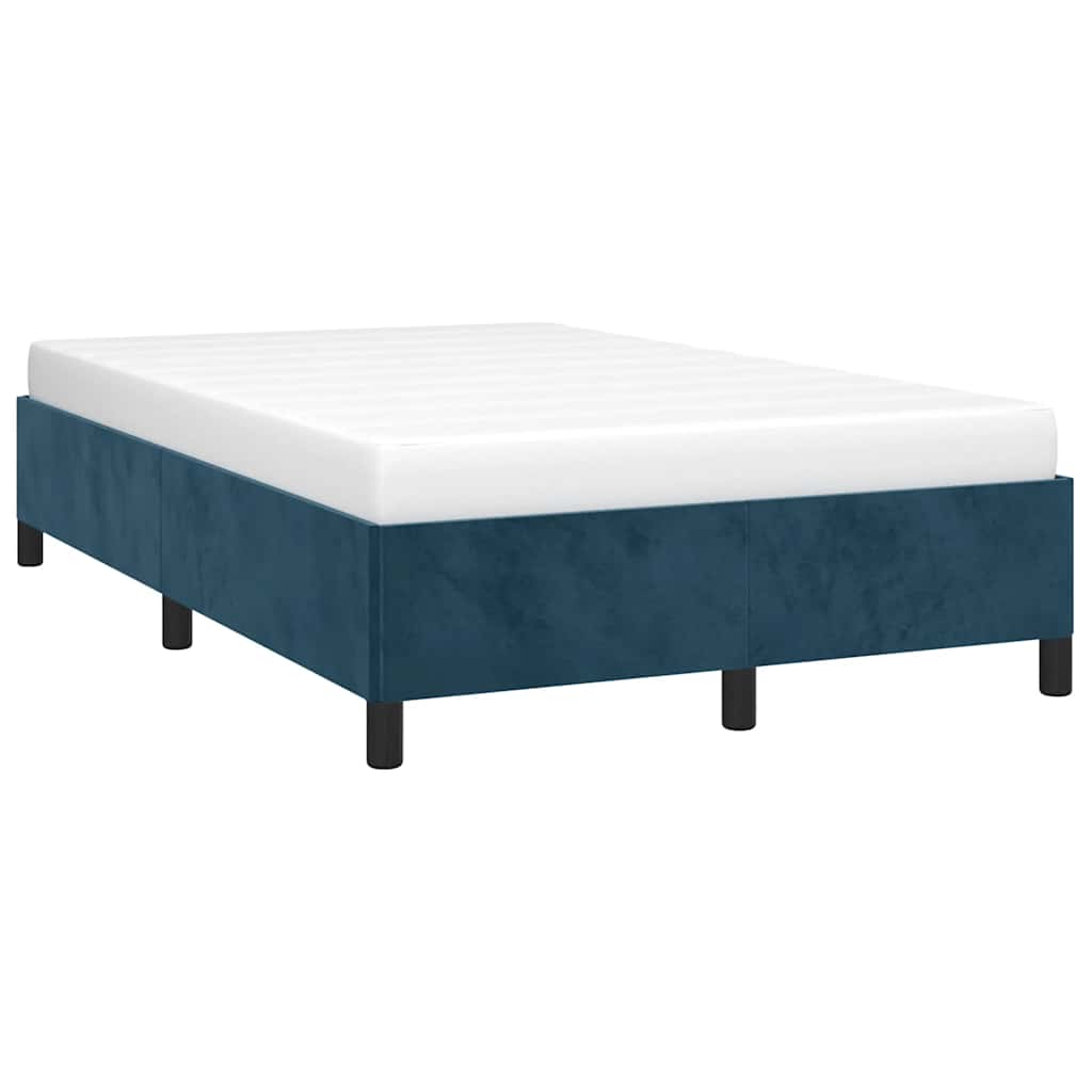 Giroletto senza Materasso Blu Scuro 120x190 cm Velluto