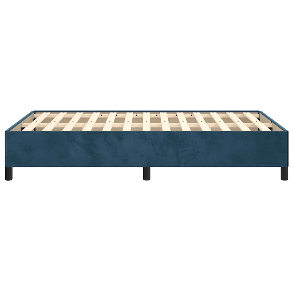 Giroletto senza Materasso Blu Scuro 120x190 cm Velluto
