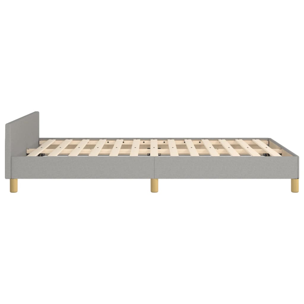 Giroletto senza Materasso Grigio Chiaro 120x190 cm in Tessuto
