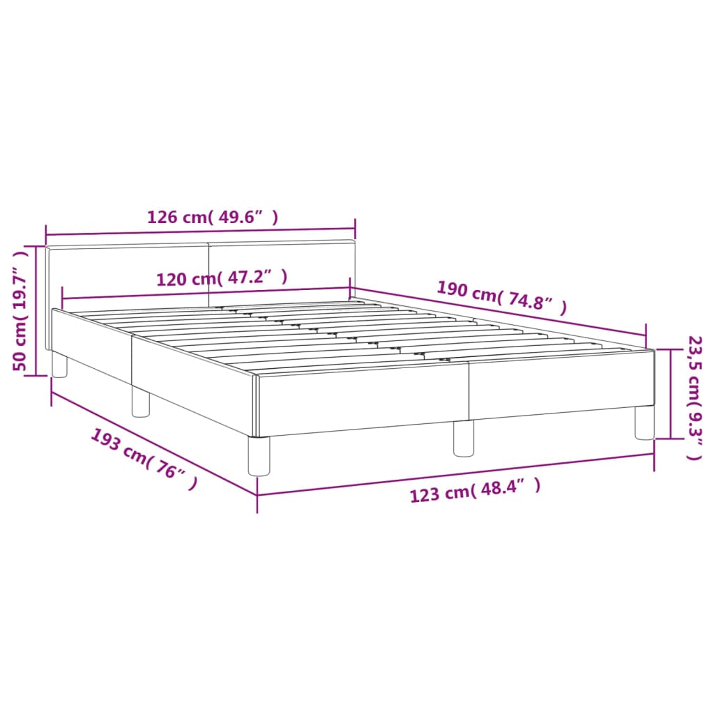 Giroletto senza Materasso Cappuccino 120x190 cm in Similpelle | homemem39