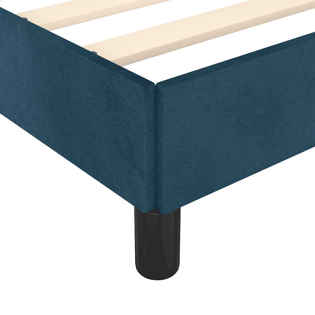Giroletto senza Materasso Blu Scuro 120x190 cm Velluto