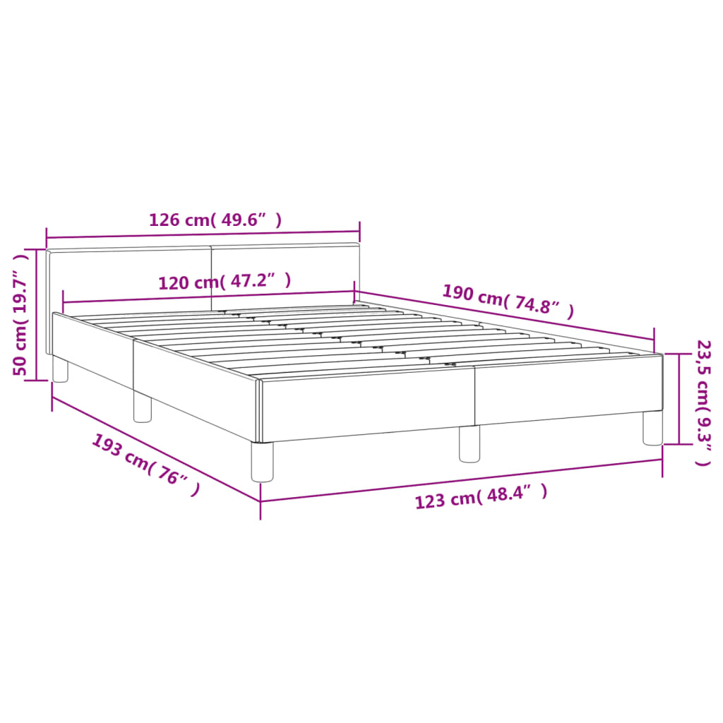 Giroletto senza Materasso Rosa 120x190 cm Velluto | homemem39