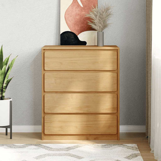 Comodino SAUDA Rovere 76,5x39x91 cm in Legno Massello di Pino - homemem39