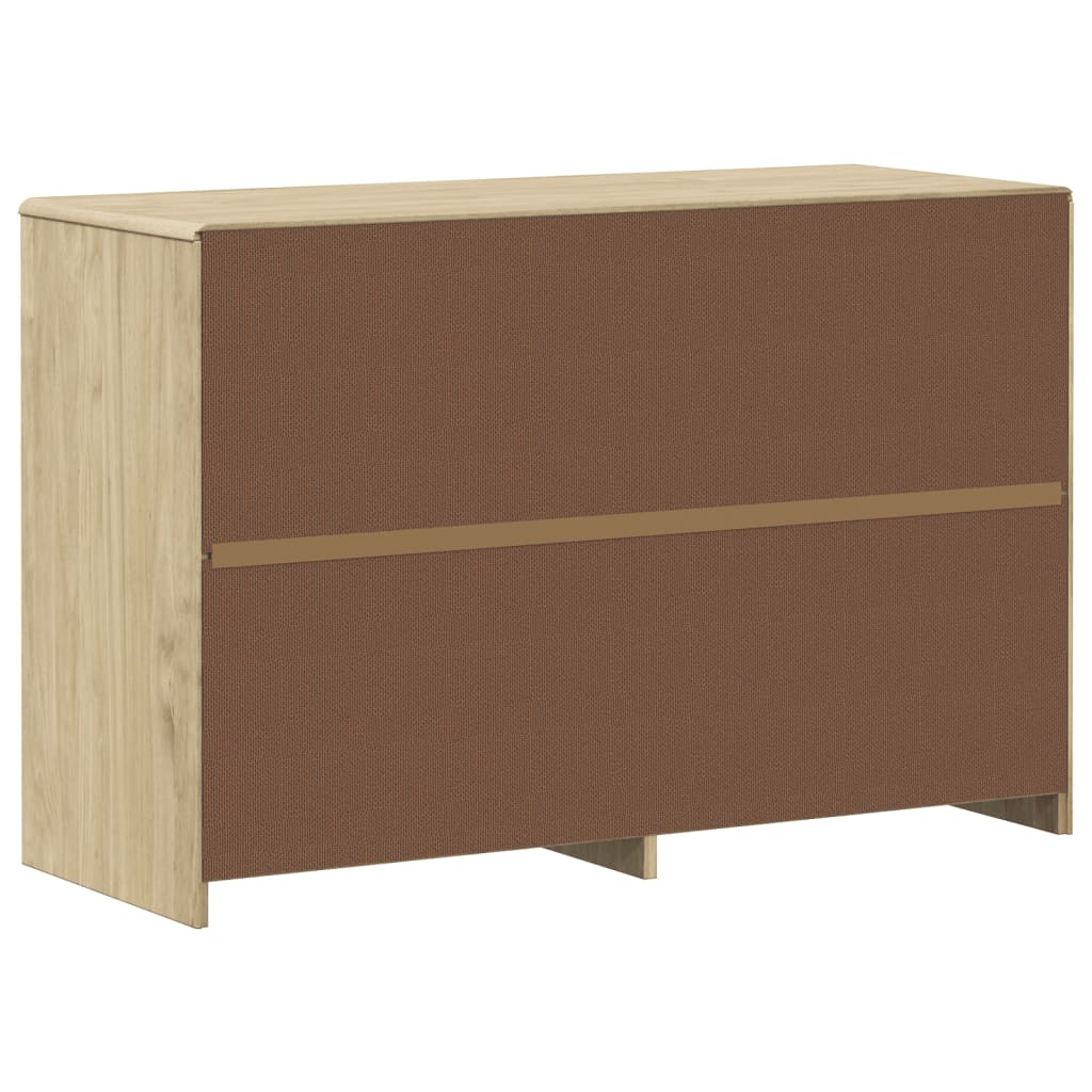 SAUDA Chest of Drawers Oak 111x43x73.5 cm Solid Pine Wood