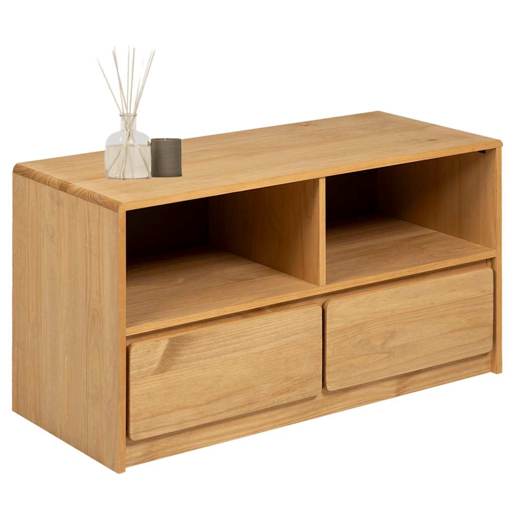 Mobile TV SAUDA Rovere 99x43x55 cm in Legno Massello di Pino | homemem39