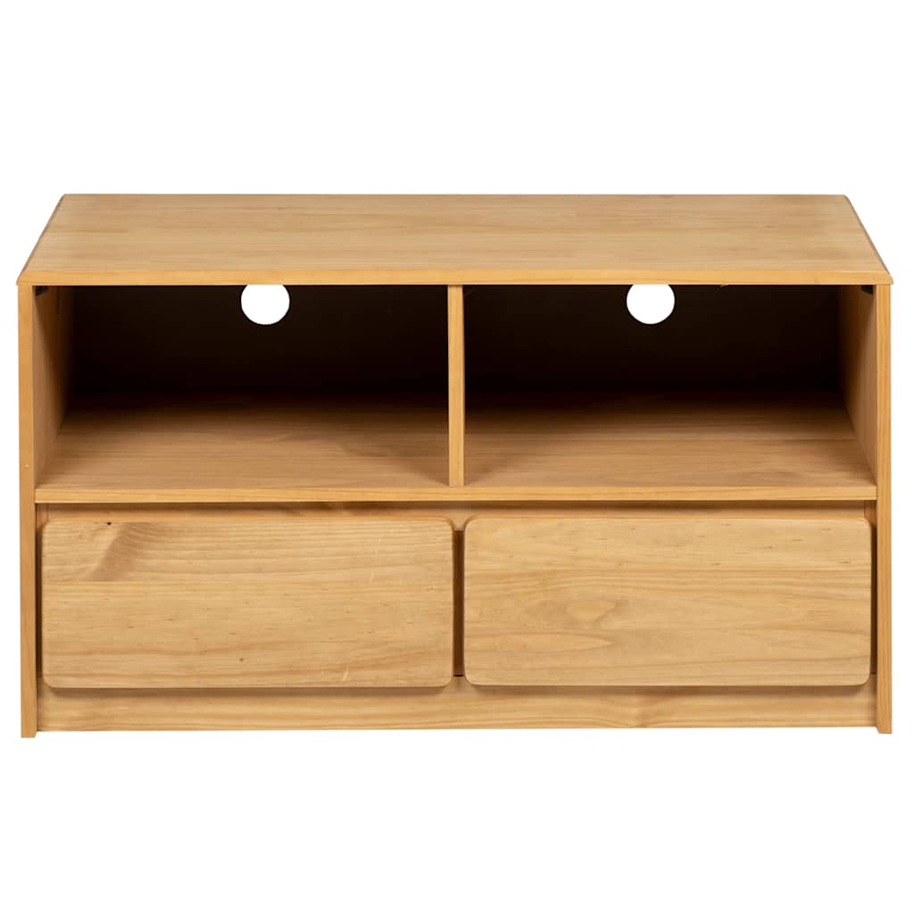 Tv Cabinet SAUDA Medium Oak Solid Pine Wood | homemem39