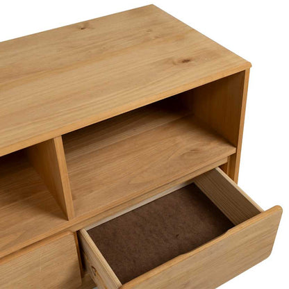 Mobile TV SAUDA Rovere 99x43x55 cm in Legno Massello di Pino | homemem39