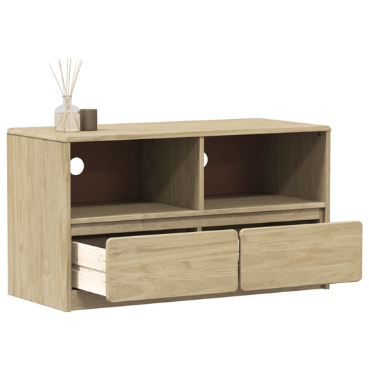 Mobile TV SAUDA Rovere 99x43x55 cm in Legno Massello di Pino - homemem39
