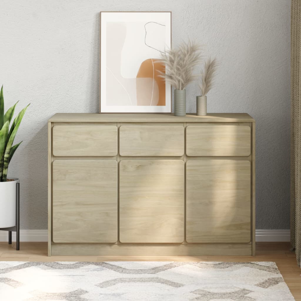Credenza SAUDA Rovere 114x43x75,5 cm in Legno Massello di Pino - homemem39