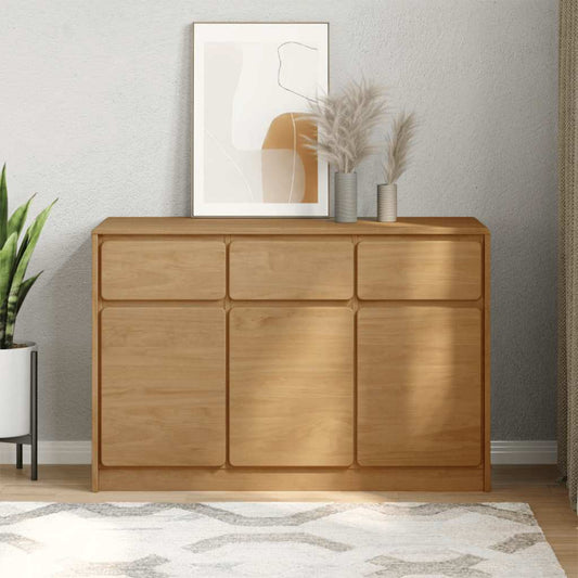 Credenza SAUDA Rovere 114x43x75,5 cm in Legno Massello di Pino - homemem39