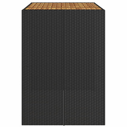 Tavolo Bar da Giardino Piano in Acacia 145x80x110 cm Polyrattan - homemem39