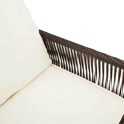 Sgabelli da Bar con Cuscini 2 pz Marroni in Polyrattan | homemem39