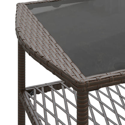 Set Divano da Giardino 4 pz con Cuscini Marrone in Polyrattan